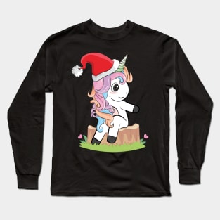 Christmas Present Unicorn X-MAS Christmas Long Sleeve T-Shirt